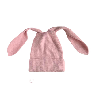 Longues oreilles de lapin suspendues laine doux chapeau automne hiver chaud tricoté chapeau dessin animé mignon bonnet chapeau jacquard bonnet - Product Image 2