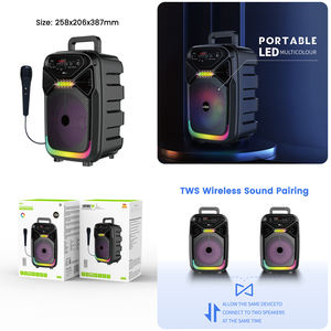 HOME DIGITALOME 20W <b>Wireless</b> Speaker with <b>Microphone</b> SPA-127 <b>Bluetooth</b> RGB LED Lighting Battery Powered for Home & Spa Use - Product Image 3