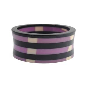 Bracelet tendance en résine ronde ondulation de l'eau rose rose Bracelet simple géométrique opaque scintillant brillant - Product Image 6