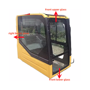 Vetro Temperato per Cabina di Escavatori <span class=keywords><strong>Komatsu</strong></span> PC60-8, PC120, PC130-7, PC200-11, PC210, PC240, Finestrino Anteriore e Vetro Porta - Product Image 5