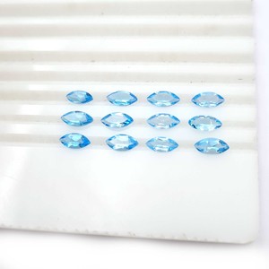 4x8mm naturel suisse bleu topaze Marquise coupe pierre précieuse en vrac pour la fabrication de bijoux pendentif topaze bleue pierre à facettes au prix d'usine - Product Image 4