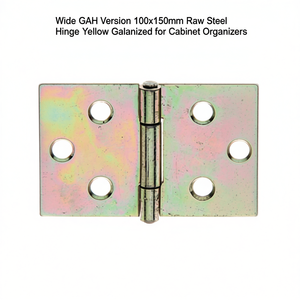 Bisagra de Acero Crudo GAH Versión Ancha 100x150mm Galvanizada Amarilla para Organizadores de Gabinetes - Product Image 2