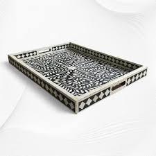 Plateau de service élégant en os naturel de haute qualité, couleur personnalisée, plateaux de rangement à prix très abordables, Zehra Industries BLT-0008 - Product Image 2
