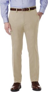 Pantalón de Vestir Casual para Hombre 2026, Corte Slim Fit, Diseño Ligero en Color Jaspeado, Frente Plano, Cintura Media, Patrón Recto, Tela de Lana Peinada Teñida Lisa - Product Image 2
