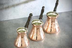 Cuivre manche en bois turc cafetière vaisselle tasse à café pour la maison cuisine restaurant hôtel fête table décor en vrac quantité - Product Image 3