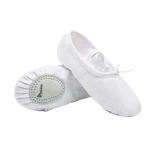 Chaussons de danse en toile pour femmes, souples et flexibles, à semelle fendue, respirants, légers, pour la pratique du ballet, ajustement élastique - Product Image 3