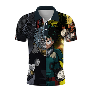 Logo personnalisé, impression par sublimation, polo de golf, t-shirt à manches courtes respirant de grande taille pour hommes - Product Image 4