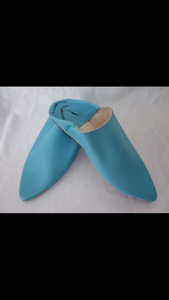 Sandales pour femmes en tissu synthétique bleu, légères, à bout pointu, pour l'intérieur, toutes saisons - Product Image 3
