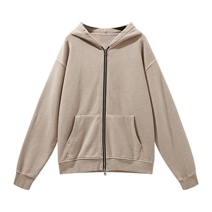 Sweat-shirt à capuche pour homme, décontracté, couleur unie, 100% coton, doublure en polaire, coupe classique, vêtements d'hiver - Product Image 3