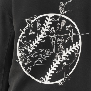 Sweat-shirt noir respirant et brodé en maille de soie biologique pour femme, style quotidien pour l'entraînement, taille unique, hiver - Product Image 5