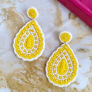 Pendientes de cuentas bordados a mano, pendientes personalizados con múltiples cuentas, joyería festiva para mujer al mejor precio, pendientes de cuentas - Product Image 6