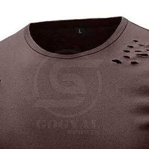 Camisetas de Diseño Moderno en Color Sólido, Camisetas con Efecto Desgastado de Tela Suave para Uso en Exteriores - Product Image 4