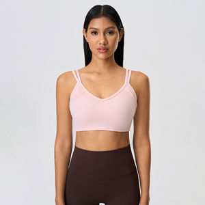 Vente en gros de soutiens-gorge respirants pour femmes, running, fitness, yoga, soutien-gorge à coupe fixe, soutien-gorge plissé et à soutien élevé, antichoc et nu - Product Image 5