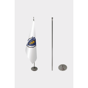 Drapeau d'intérieur personnalisé du Massachusetts 3x5 pieds avec impression numérique, en nylon et aluminium, logo personnalisé - Style officiel - Product Image 2
