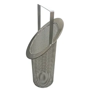 304/316 Stainless Steel Metal Perforated Filter Cylinder Pipe, Round Cylinder Screen Wire Mesh Filter Tubes