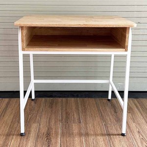 Single Natural Wood <b>Study</b> <b>Desk</b> with Drawers Iron Legs School Furniture-PSD031 - Product Image 5