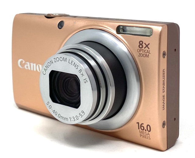 used camera Canon A4000 is 16.0 MP Digital Camera with 8X Optical Image Stabilized Zoom 28mm Wide-Angle Lens with pink