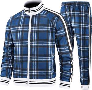 ชุดเซ็ทสองชิ้นสำหรับผู้หญิงมาใหม่ ขายดี คุณภาพสูง ชุดลำลองแฟชั่น ลายสก็อต ชุดวอร์มสำหรับผู้หญิง - Product Image 2