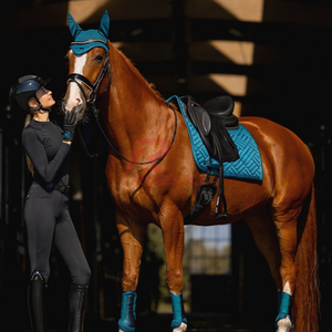Tapis de selle de cheval anglais rembourré construction respirante durable conception de confort léger faite pour les cavaliers équestres - Product Image 6