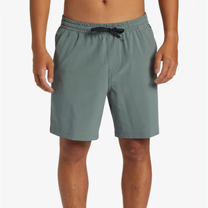 Short de basket-ball d'été avec cordon de serrage pour hommes Short de ville décontracté de haute qualité 100% coton - Product Image 1