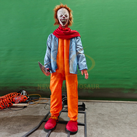 Modèle de clown animatronique en métal pour Halloween, accessoires électriques d'horreur pour centres commerciaux, parcs d'aventure, aéroports, garderies, lieux publics