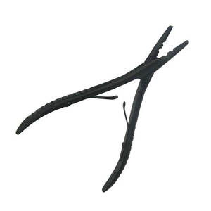 Pince à extensions capillaires robuste en acier inoxydable pour applications de fusion à la kératine, de pose par bandes adhésives et de micro-perles - Product Image 1