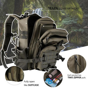 Mochila táctica duradera para exteriores con logotipo personalizado estampado bordado bolsa de viaje de gran capacidad proveedor de fábrica OEM - Product Image 3