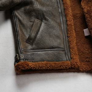 Vestes pour hommes, vestes pour hommes, veste pour homme Manteau long en cuir PU chaud pour hommes avec doublure en polaire - Product Image 6