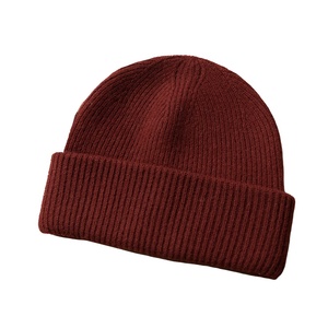 Gorro redondo de punto con bridas de Color sólido para hombres y mujeres de alta calidad, gorro de punto cálido, gorros de punto de invierno - Product Image 6