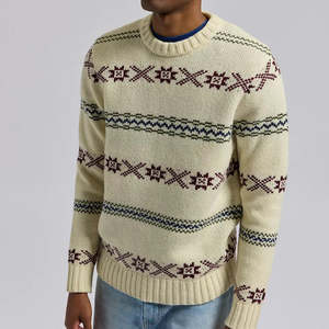 Mens <b>vintage</b> patterned crew neck <b>sweater</b> - Product Image 3
