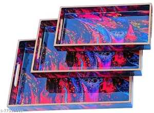 Petits plateaux de petit-déjeuner en bois MDF pur 100% naturel fait à la main Vaisselle écologique Emballage alimentaire avec logo personnalisé - Product Image 2