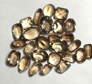 100% พลอยบุษราคัมสีน้ำตาลธรรมชาติแบบหลวมรูปทรงลูกแพร์เหลี่ยมเพชรพลอยสำหรับทำเครื่องประดับและหัตถกรรม - Product Image 1