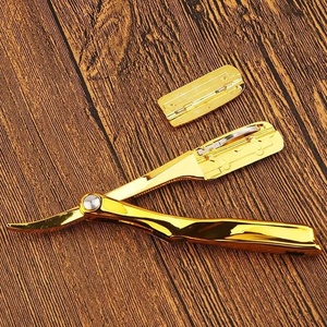 Navaja de Afeitar Recta para Hombre, Herramienta Profesional para Afeitar en Húmedo, Estilizar la Barba, Cuchilla Reemplazable, Equipo de Cuidado Personal - Product Image 6