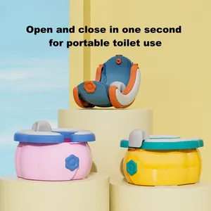 Schattige Pompoen Look Opvouwbare Kinderbadkamer Training Baby Potje Stoel