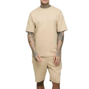 Ensemble d'été pour homme en coton et lin doux, vêtements d'été respirants, chemise et short assortis, tenue décontractée confortable pour les voyages et la plage - Product Image 1