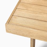 Table à manger moderne en bois de teck massif personnalisable finition naturelle extensible meuble rustique doux extérieur salon