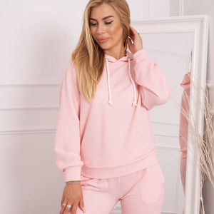 Sweat à capuche en molleton doux pour femmes décontracté coton solide léger velours pull poche avant sweat ample - Product Image 1