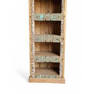 Rustic <b>Wooden</b> Bookshelf for Home Office Living Room Bedroom School Hotel with Durable Metal Cabinet Design - Product Image 4