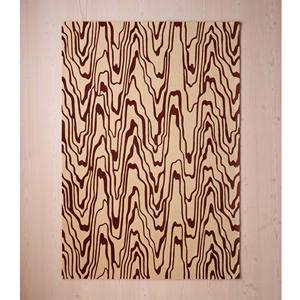 Alfombra de lana con mechones a mano personalizada Las líneas abstractas con mechones a mano están inspiradas en los patrones únicos Griffiths Rug Rust Decoración al por mayor - Product Image 3