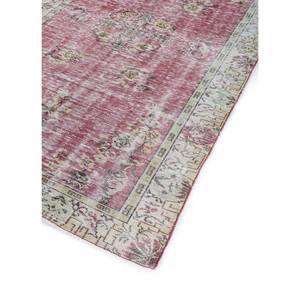 Alfombra de Lana Anudada a Mano Estilo Vintage, Rectangular, con Medallón Rojo y Naranja, Patrones Abstractos para Sala de Estar, Pasillo - Pae-2333 - Product Image 2