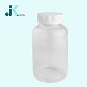 ขวด PET ใสหรูหราขนาด 300 มล. ของ JK Packaging Solutions พร้อมฝาปิดป้องกันเด็ก สำหรับบรรจุยา/วิตามิน/ผง -M0276 - Product Image 5