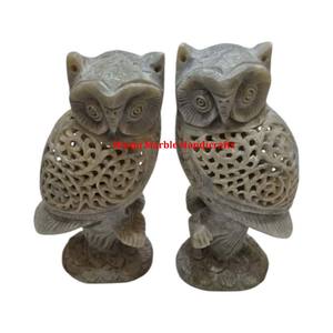 Produit incurvé à la main Super spécial Design fantaisie stéatite sculpture Statue d'animal avec forme d'éléphant pour la décoration de la maison article cadeau - Product Image 3