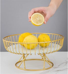 Panier à fruits en fil d'or, bol à fruits en fil métallique, panier de rangement pour fruits en fer forgé pour comptoir de cuisine, comptoir, maison, paniers à fruits - Product Image 4