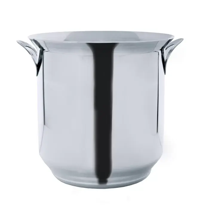 New Look Metal round Ice Bucket For bottles New Design Metal Wine Buckets Silver plated Stainless Steel Wien Buckets Wholesale