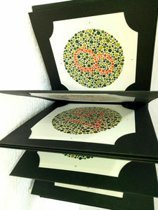 SS sản xuất mắt <span class=keywords><strong>Ishihara</strong></span> kiểm tra cuốn sách 24 tấm màu mù thử nghiệm với Pinhole occluder mới miễn phí vận chuyển .... - Product Image 4