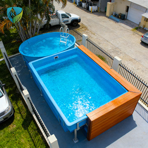 <span class=keywords><strong>Piscine</strong></span> hors sol à structure en acier, modulaire, personnalisable, pour extérieur, <span class=keywords><strong>avec</strong></span> fonction bain froid et chaud - Product Image 6