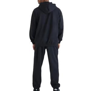 Chándal de pierna recta liso de alta calidad, ropa de calle pesada de lana, chándal holgado para hombre - Product Image 2
