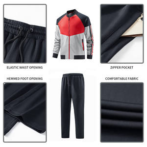 ชุดวอร์มผ้าฝ้ายขนแกะคุณภาพสูงสำหรับผู้ชายชุดวอร์มผ้าฝ้าย100% แขนยาวมีซิป - Product Image 6