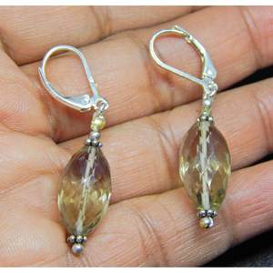 925 Sterling <b>Silver</b> Smoky Quartz <b>Earrings</b> for Women and Girls Stylish <b>Wedding</b> Jewelry-E0841-GS Natural Stone - Product Image 1