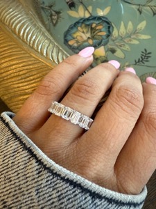 Elegant Emerald Cut Lab Grown Diamond <b>Ring</b> for Women Engagement Wedding Fine Jewelry Designer Bridal Gift <b>Statement</b> <b>Ring</b> - Product Image 6